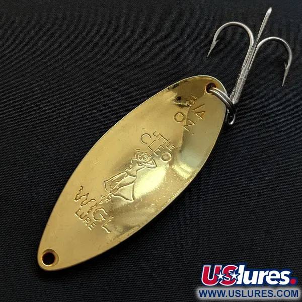 Vintage  Seneca Little Cleo (Hula Girl), 3/4oz gold/red fishing spoon #18338