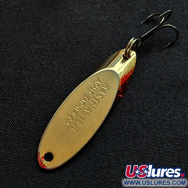Vintage  Acme Kastmaster, 1/4oz gold/red fishing spoon #18340