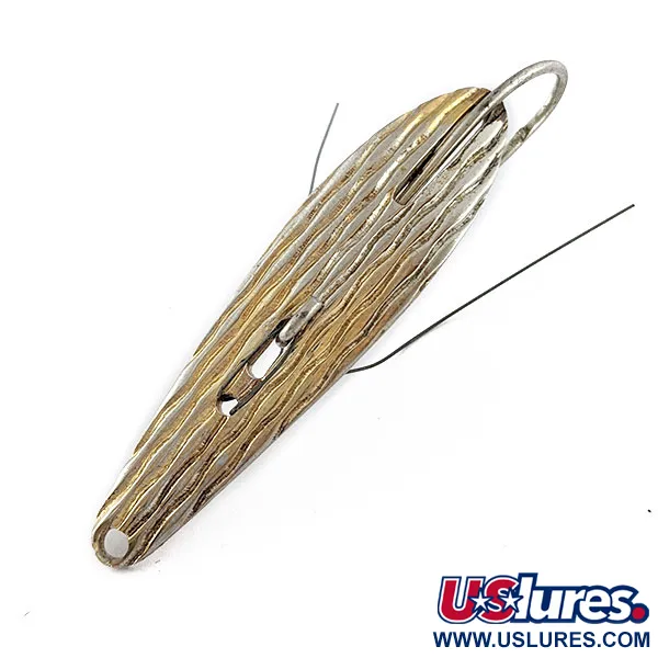 Vintage  Williams WIlliams Weedler, 1/4oz gold fishing spoon #18349