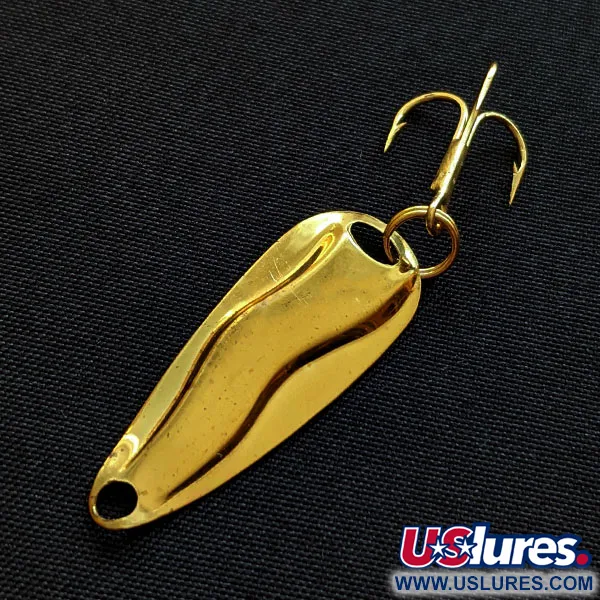 Vintage  Luhr Jensen Hot Shot W, 3/64oz gold fishing spoon #18366