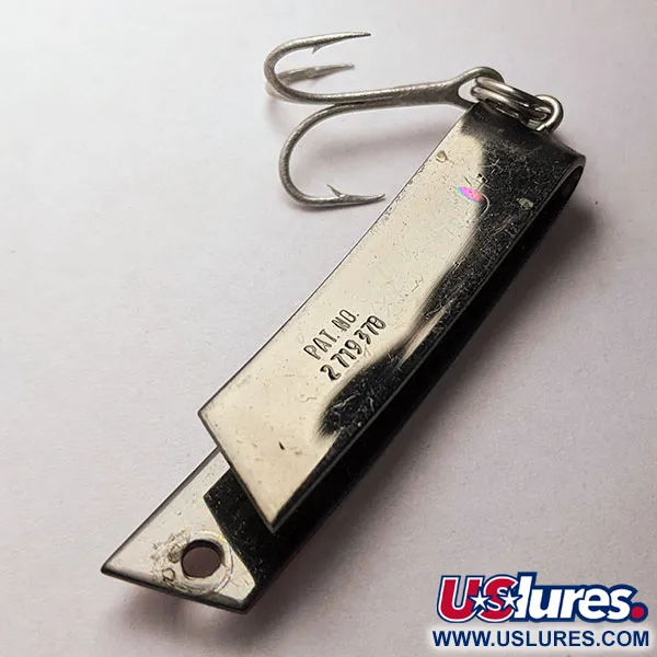 Vintage  Luhr Jensen Super-Duper 506 , 1/4oz black red fishing spoon #18429