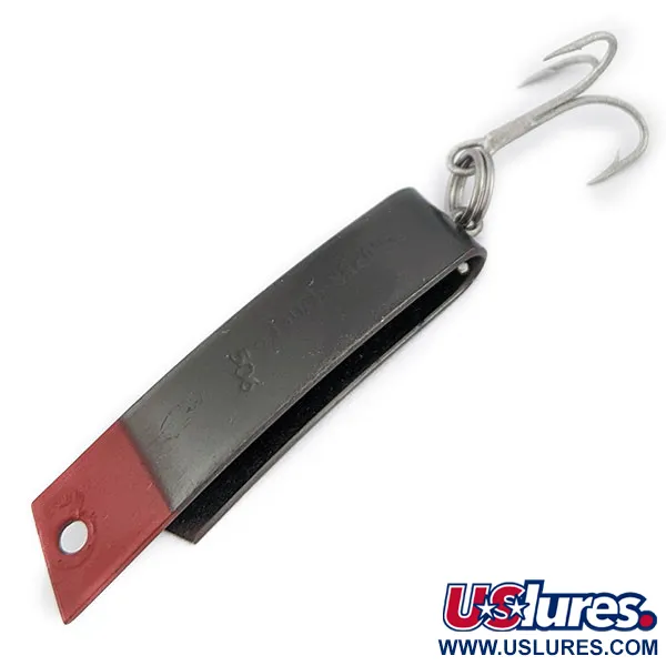 Vintage  Luhr Jensen Super-Duper 506 , 1/4oz black red fishing spoon #18429