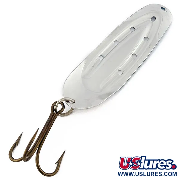 Vintage  Lake Products Charger №3, 2/5oz nickel/blue fishing spoon #18363