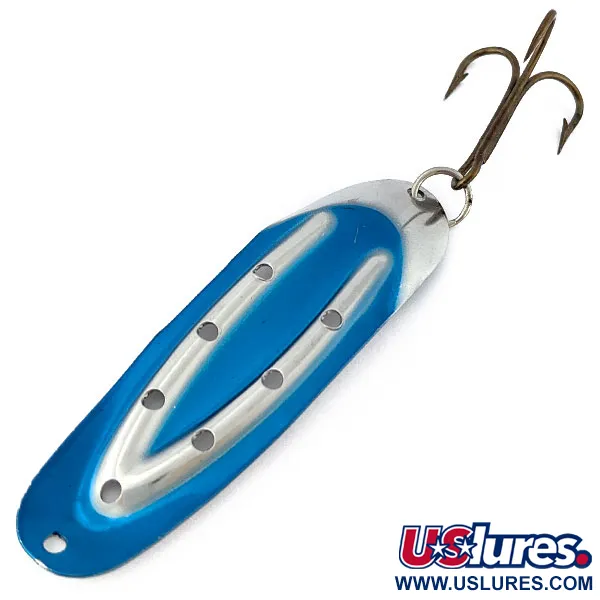 Vintage  Lake Products Charger №3, 2/5oz nickel/blue fishing spoon #18363