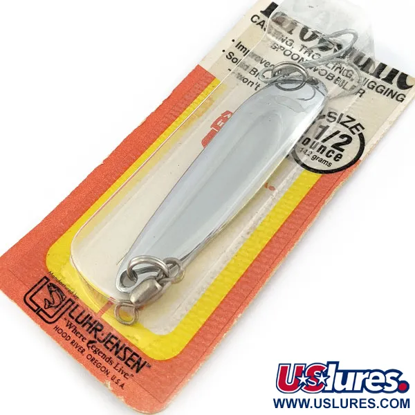  Luhr Jensen Krocodile #4, 1/2oz nickel fishing spoon #18369