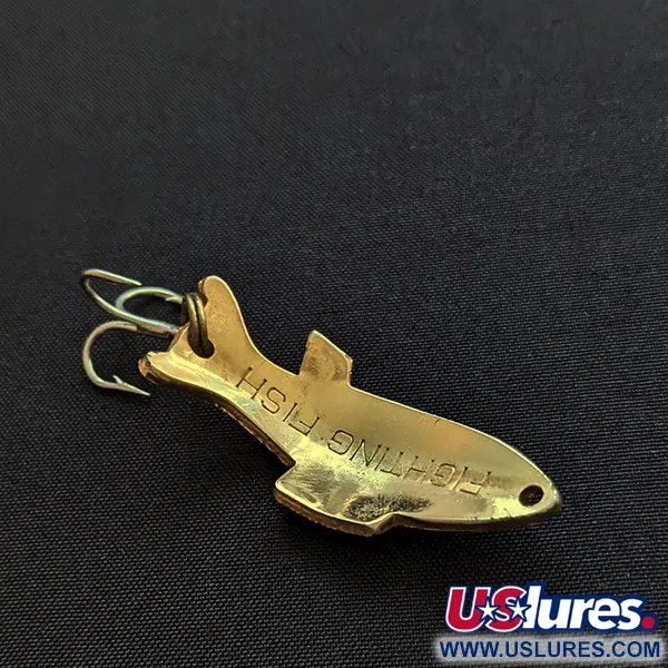 Vintage   Thomas Fighting fish, 1/4oz gold fishing spoon #18383