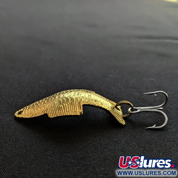 Vintage   Thomas Fighting fish, 1/4oz gold fishing spoon #18383