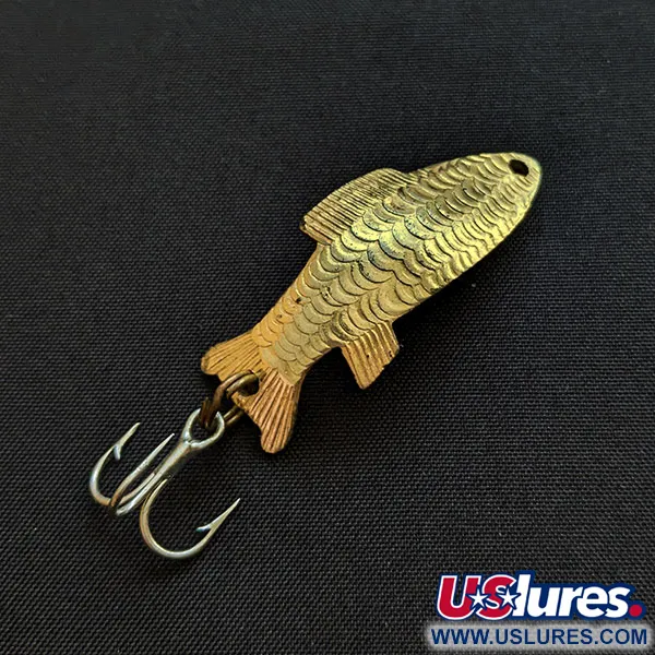 Vintage   Thomas Fighting fish, 1/4oz gold fishing spoon #18383
