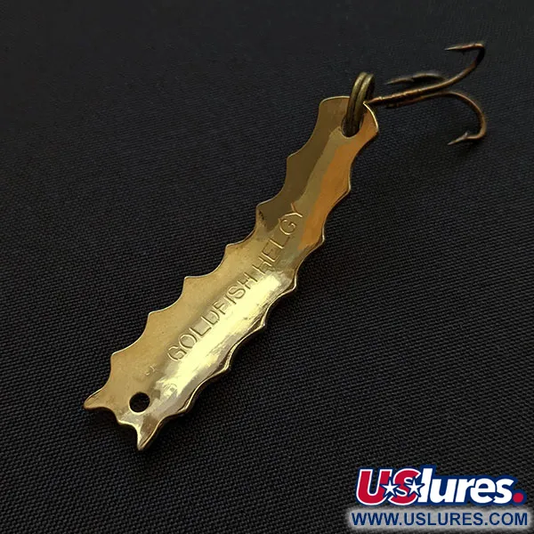 Vintage  Al's gold fish Goldfish Helgy, 3/16oz gold fishing spoon #18392