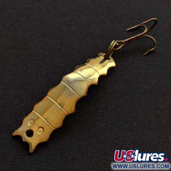 Vintage  Al's gold fish Goldfish Helgy, 3/16oz gold fishing spoon #18392