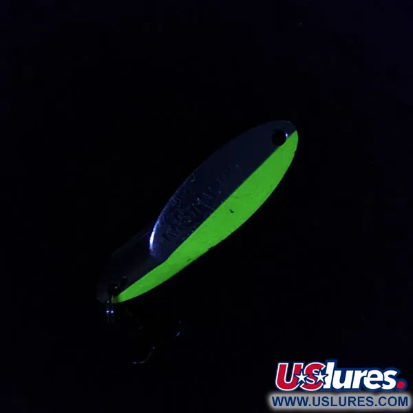 Vintage  Acme Kastmaster, 3/8oz nickel/green fishing spoon #18393