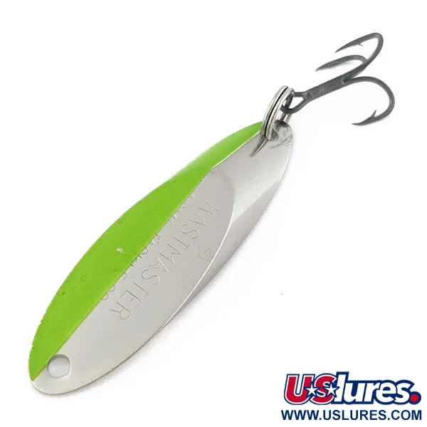 Vintage  Acme Kastmaster, 3/8oz nickel/green fishing spoon #18393