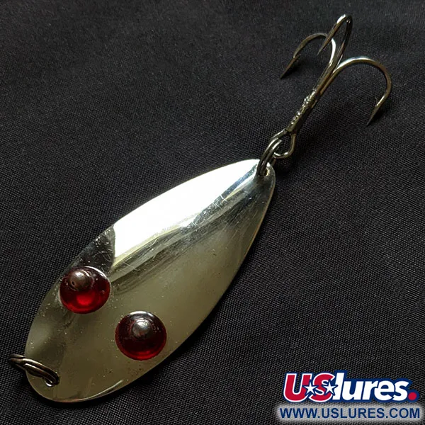 Vintage   Paul Bunyan Flash eye spoon, 3/5oz nickel/red eyes fishing spoon #18400