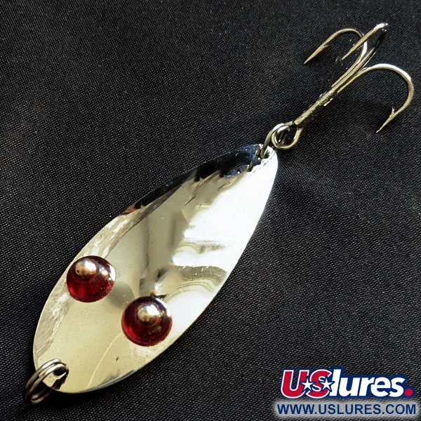 Vintage   Paul Bunyan Flash eye spoon, 3/5oz nickel/red eyes fishing spoon #18400