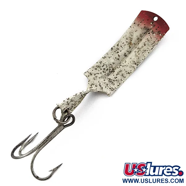 Vintage   South Bend Flipit 625, 1/3oz white/red/brown fishing spoon #18406