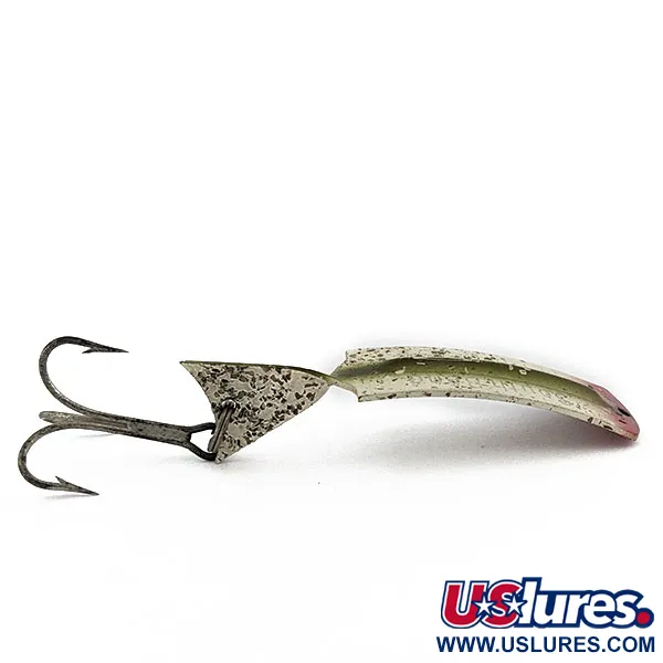 Vintage   South Bend Flipit 625, 1/3oz white/red/brown fishing spoon #18406