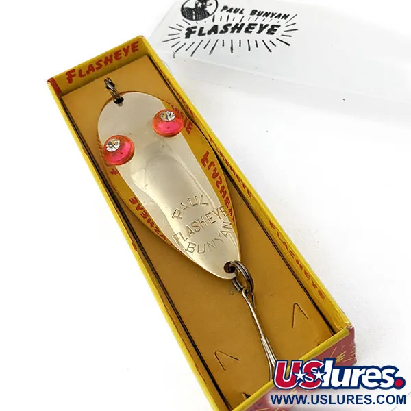  Prescott Spinner Paul Bunyan Flash eye spoon, 3/5oz nickel/red eyes fishing spoon #18410