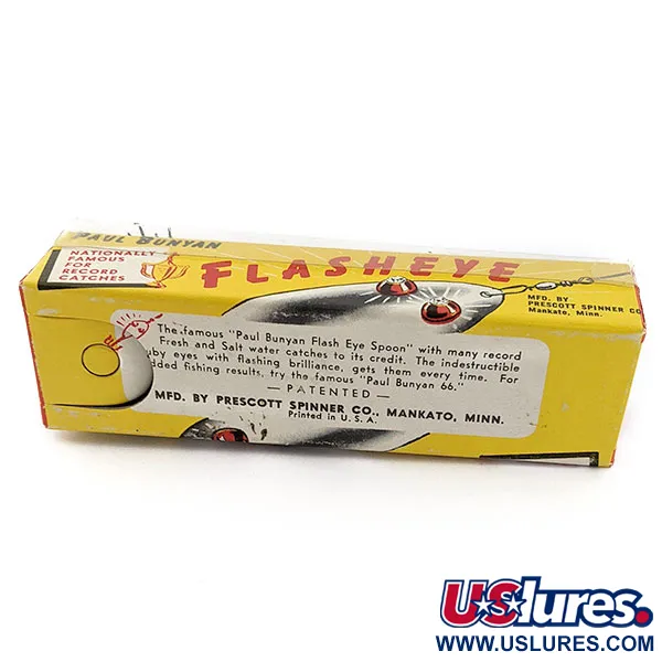  Prescott Spinner Paul Bunyan Flash eye spoon, 3/5oz nickel/red eyes fishing spoon #18410