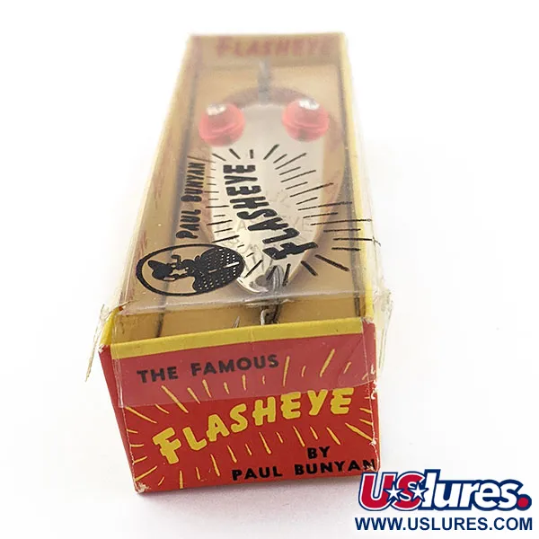  Prescott Spinner Paul Bunyan Flash eye spoon, 3/5oz nickel/red eyes fishing spoon #18410