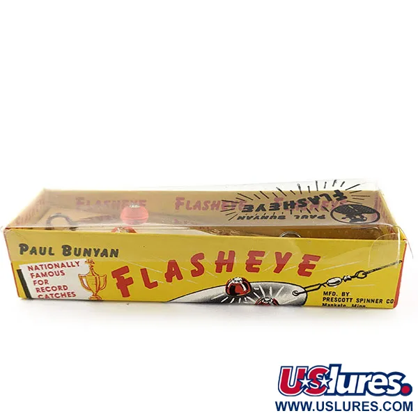  Prescott Spinner Paul Bunyan Flash eye spoon, 3/5oz nickel/red eyes fishing spoon #18410