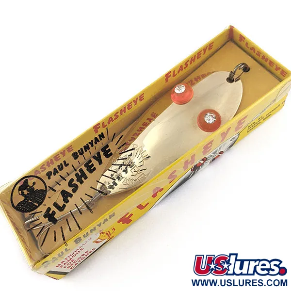  Prescott Spinner Paul Bunyan Flash eye spoon, 3/5oz nickel/red eyes fishing spoon #18410