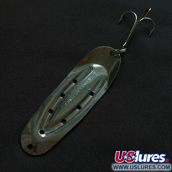 Vintage  Rustowicz Charger №3, 2/5oz nickel/blue fishing spoon #18414