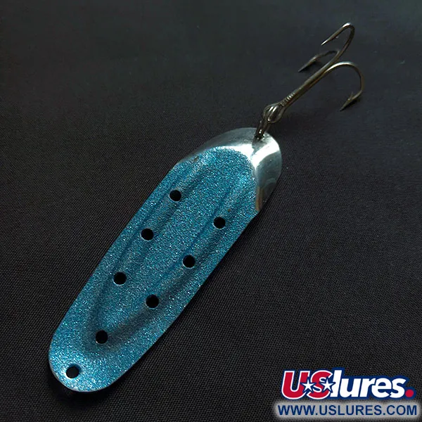 Vintage  Rustowicz Charger №3, 2/5oz nickel/blue fishing spoon #18414