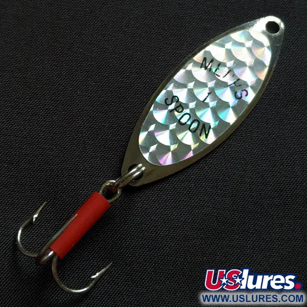 Vintage   Mepps Spoon 1, 1/4oz nickel fishing spoon #18417