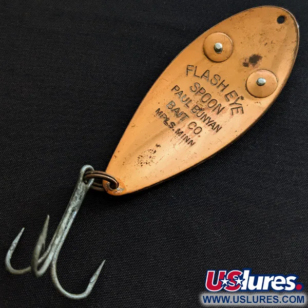 Vintage   Paul Bunyan Flash eye spoon, 3/5oz copper fishing spoon #18432
