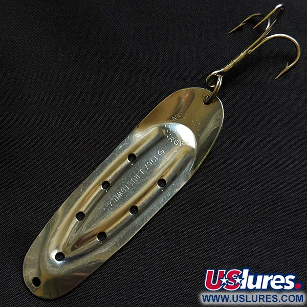 Vintage  Rustowicz Charger №3, 2/5oz nickel/green fishing spoon #18434