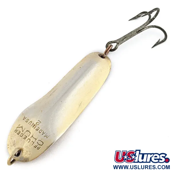 Vintage   Pflueger Chum 2, 1/4oz gold fishing spoon #18435