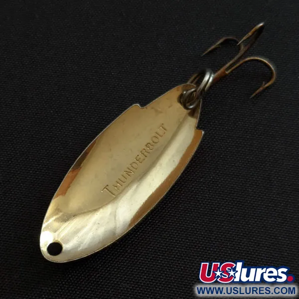 Vintage   Acme Thunderbolt, 3/16oz gold fishing spoon #18438