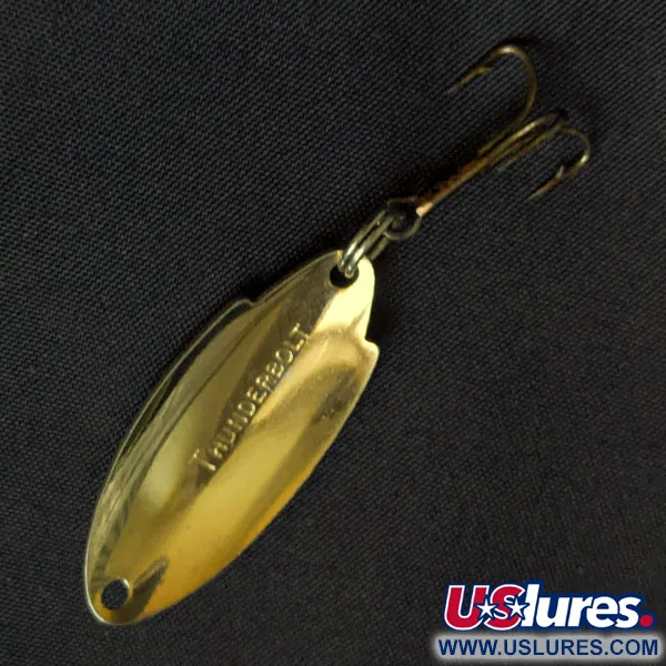 Vintage   Acme Thunderbolt, 3/16oz gold fishing spoon #18438