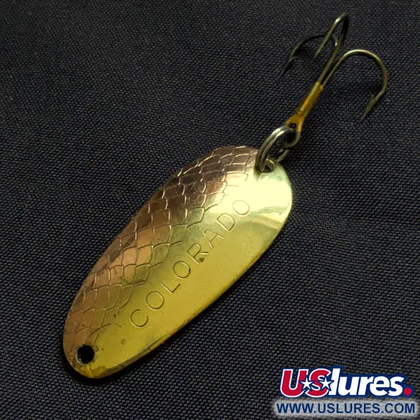 Vintage   Thomas Colorado, 1/4oz gold/copper fishing spoon #18442