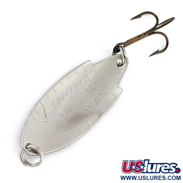 Vintage   Thomas Buoyant, 1/4oz nickel fishing spoon #18459