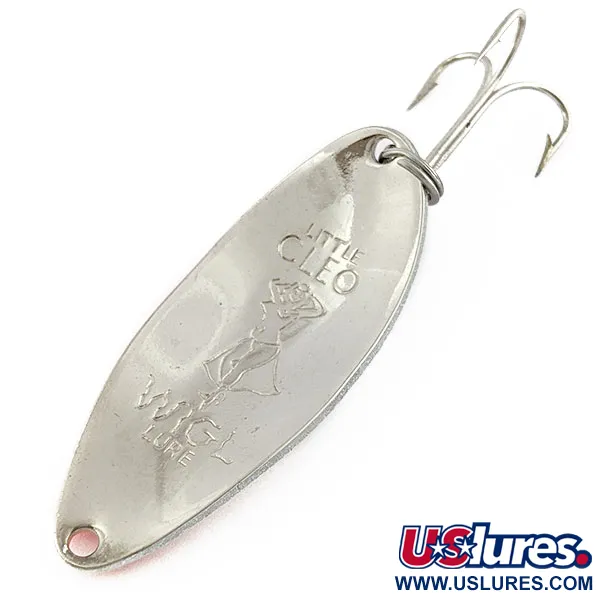 Vintage  Seneca Little Cleo (Hula Girl), 1/2oz orange/nickel fishing spoon #18464