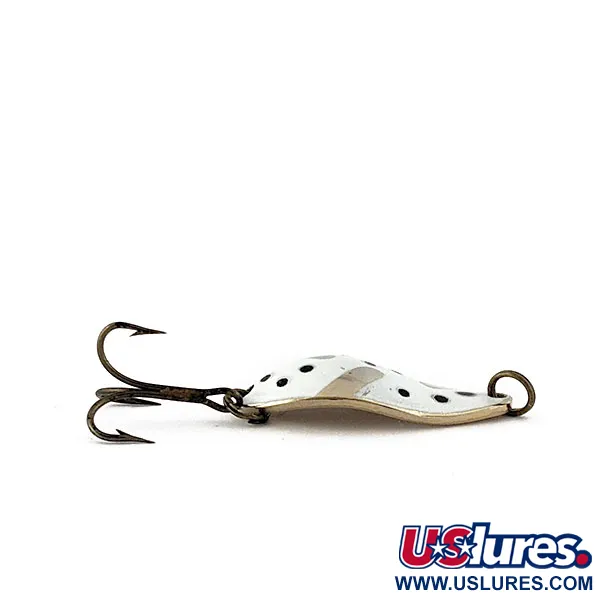 Vintage   Seneca Little Cleo, 3/16oz white/gold fishing spoon #18466