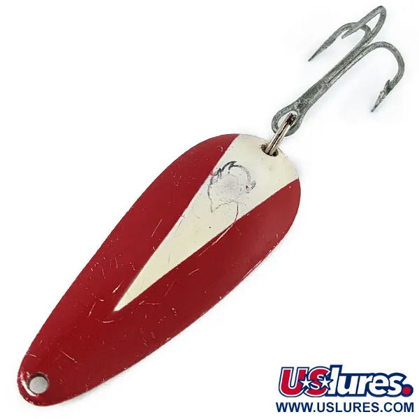 Vintage  Eppinger Dardevle  Imp, 2/5oz red white chunk fishing spoon #18474