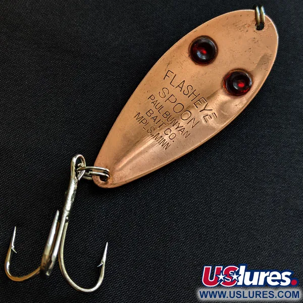 Vintage   Paul Bunyan Flash eye spoon, 3/5oz copper fishing spoon #18486