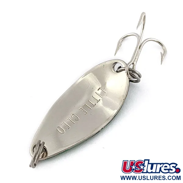 Vintage   Acme Little Cleo, 1/8oz nickel/green fishing spoon #18487