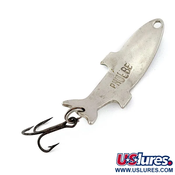 Vintage   Acme Phoebe, 1/8oz nickel/green fishing spoon #18492