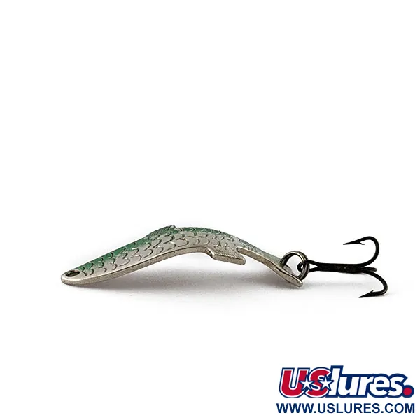 Vintage   Acme Phoebe, 1/8oz nickel/green fishing spoon #18492