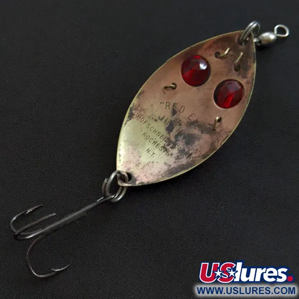 Vintage  Eppinger Red Eye Junior, 1/2oz copper/brass/red eyes fishing spoon #18522