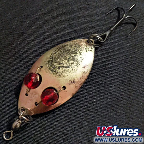 Vintage  Eppinger Red Eye Junior, 1/2oz copper/brass/red eyes fishing spoon #18522