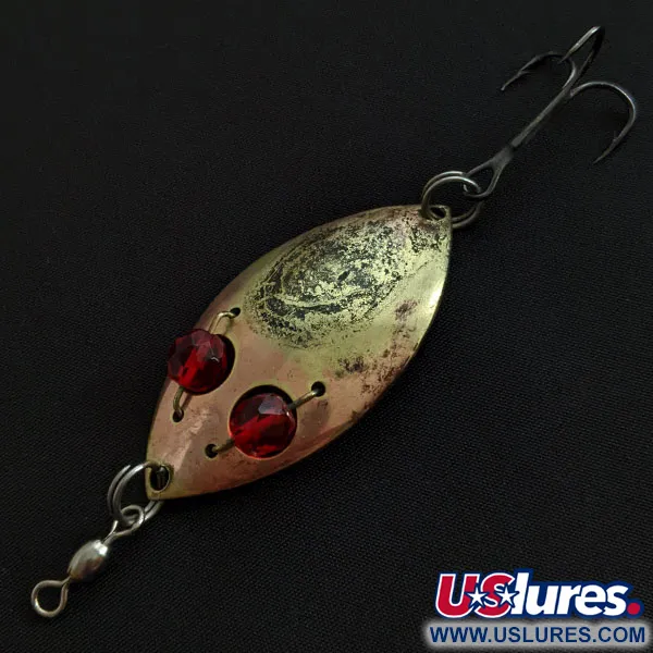 Vintage  Eppinger Red Eye Junior, 1/2oz copper/brass/red eyes fishing spoon #18522