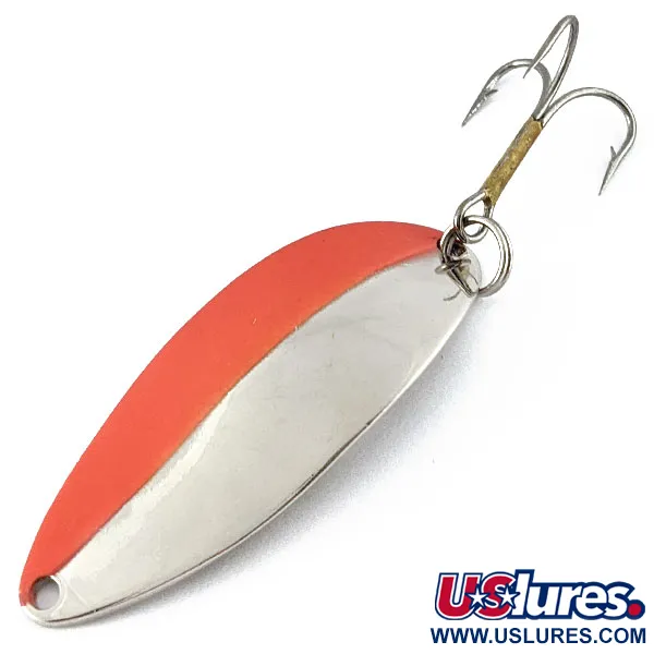 Vintage  Seneca Little Cleo (Hula Girl), 1/2oz nickel/orange fishing spoon #18537