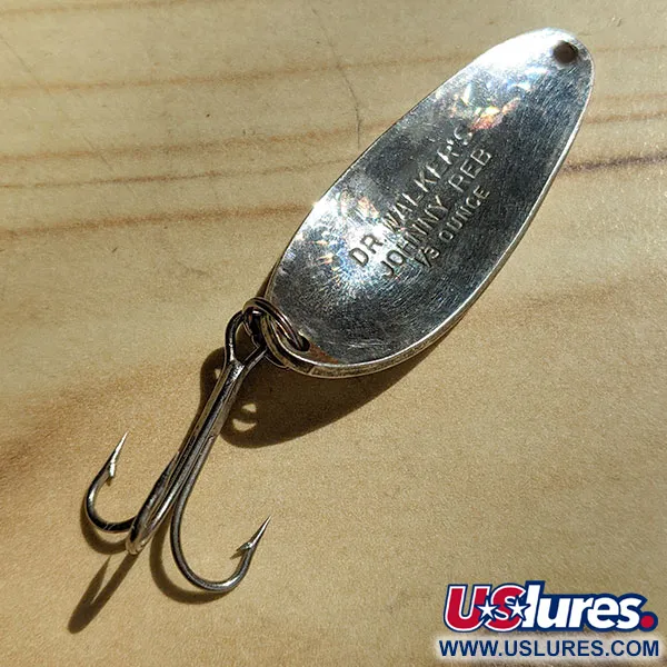 Vintage  Johnny Walker Dr.Walker's Johnny REB, 1/3oz silver crystal fishing spoon #18542