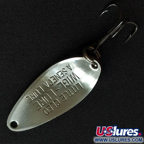 Vintage   Seneca Little Cleo, 1/4oz nickel/red fishing spoon #18546