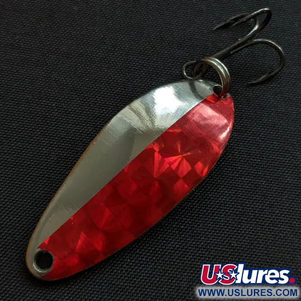 Vintage   Seneca Little Cleo, 1/4oz nickel/red fishing spoon #18546