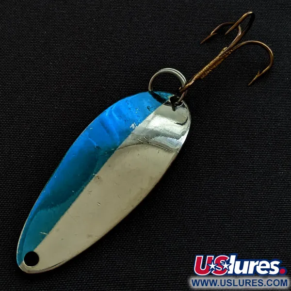 Vintage   Acme Little Cleo, 1/3oz nickel/blue fishing spoon #18565